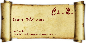 Cseh Mózes névjegykártya