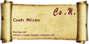 Cseh Mózes névjegykártya